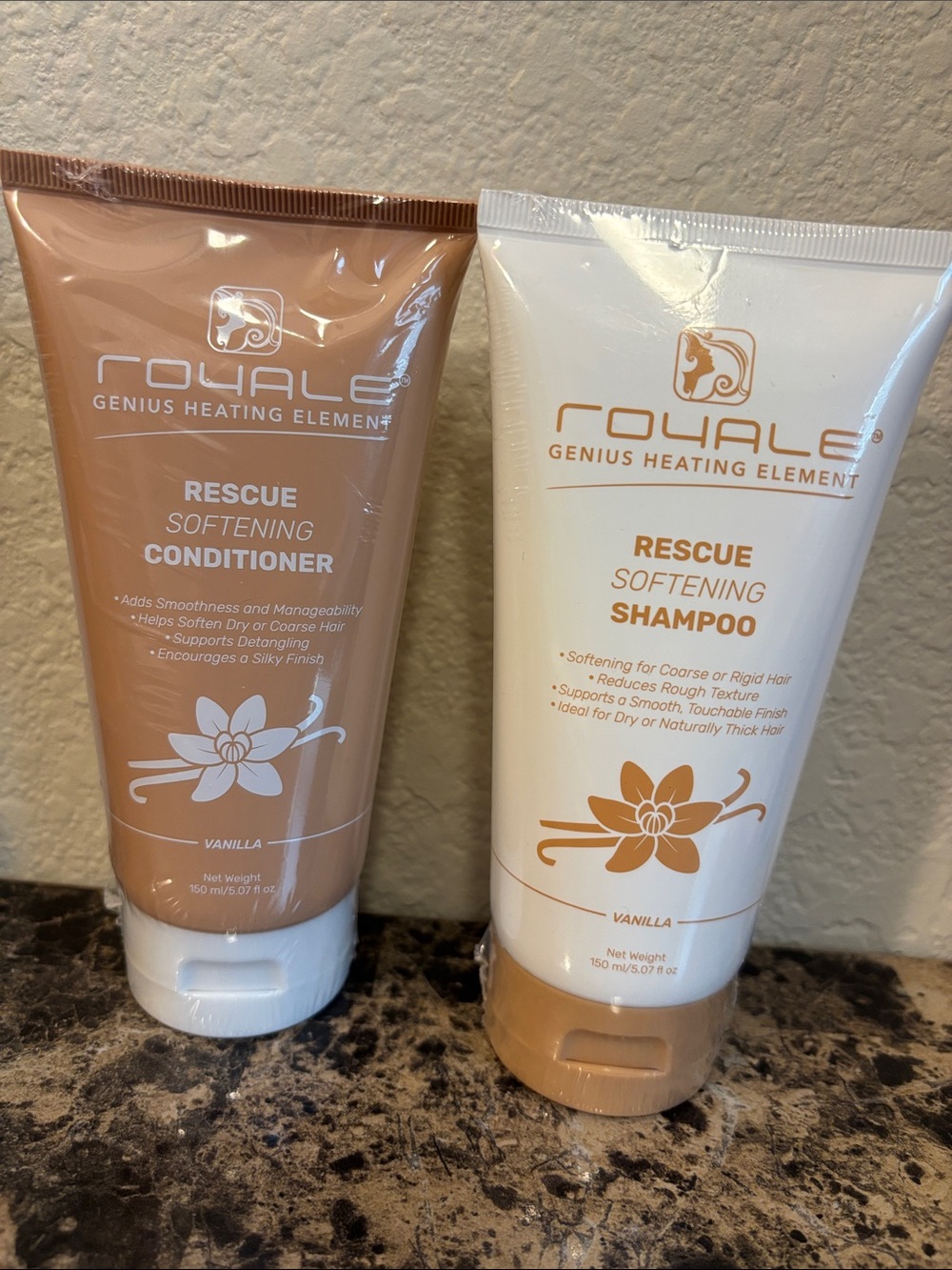 Rescue Softening Shampoo and conditioner set- Vanilla -